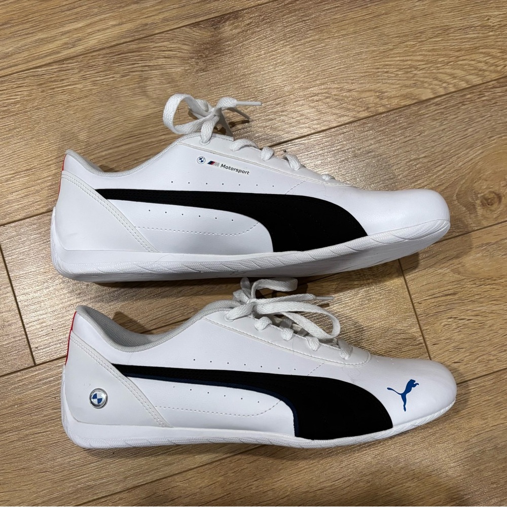 Puma White and Black Motorsport Shoes